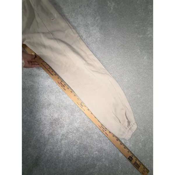Nike Phoenix Fleece High Waisted Oversized Sweatpants Womens XS Beige Joggers - Image 11