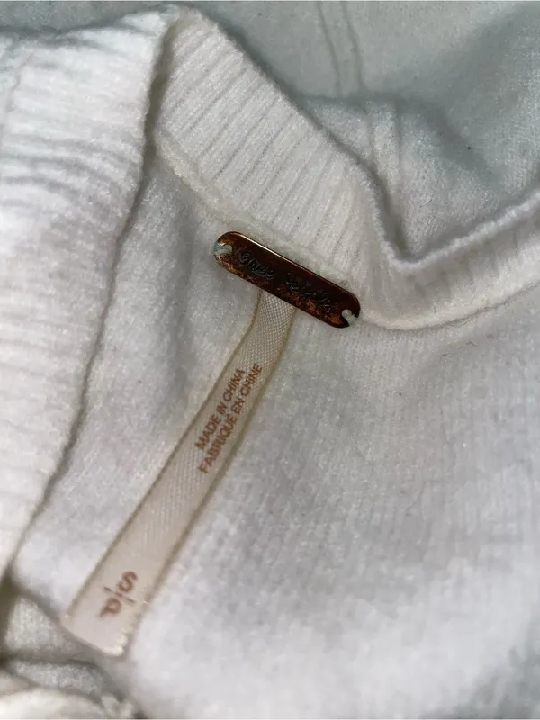 Free People Cozy White Crewneck Sweater - Image 2