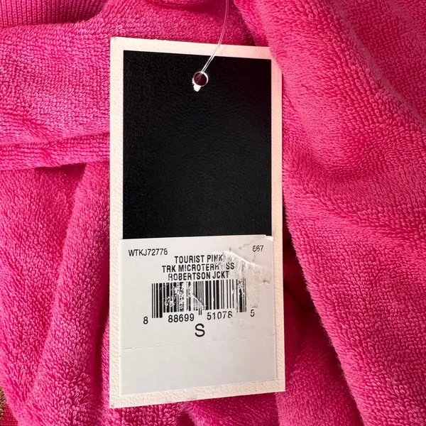 2000s Juicy Couture Black Label Robertson Tourist Pink Terry Hoodie NWT S - Image 16
