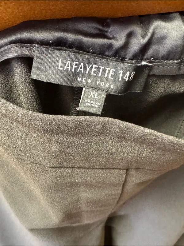 Lafayette 148 Pull On Straight Leg Pants Brown XL Stretch Waist Pockets - Image 6