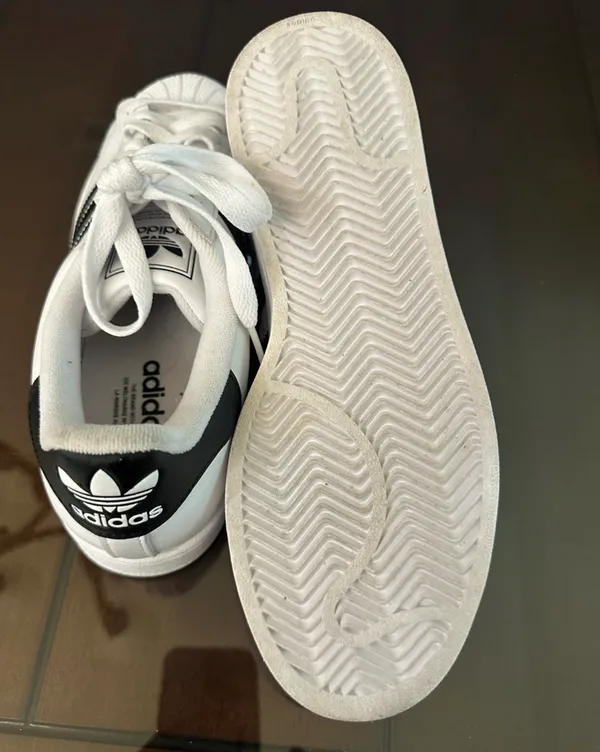 Men’s Size 9/Women’s 10 Adidas original Superstar II white Black Shell Sneakers - Image 4