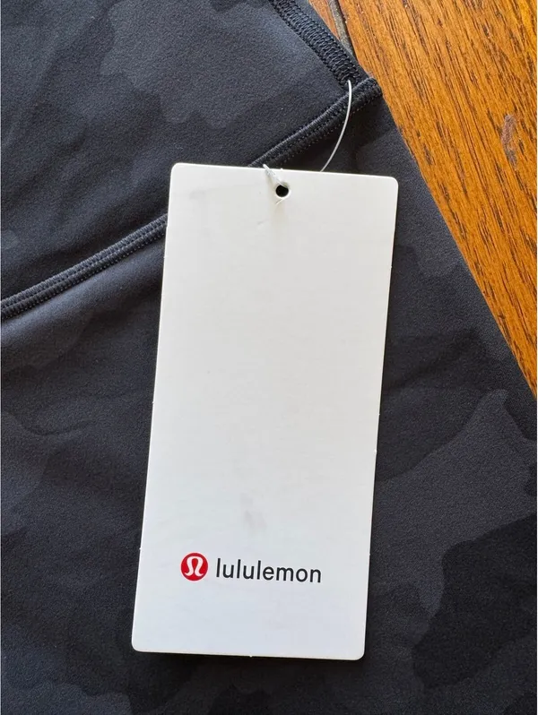 Lululemon Align High Rise 28” Heritage Camo Deep Coal Black Size 8 NWT - Image 5