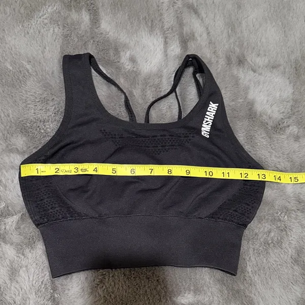 Gymshark XS Black Mesh Detail Sports Bra - Image 5