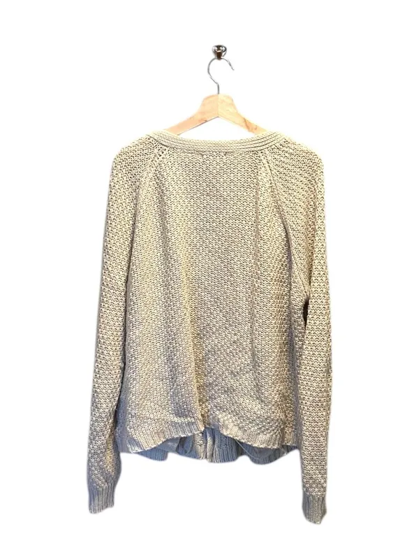 Urban Outfitters BDG Grandpa Chunky Cardigan Cream Size L Coastal Quiet Luxury - Image 11
