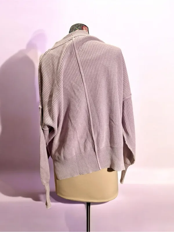 Aerie Lavender Chunky Knit Sweater Women's Size Small Purple Pullover NWT - Image 2