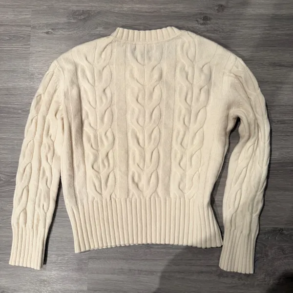 Banana Republic ITALIAN MERINO CABLE-KNIT SWEATER Size S - Image 3