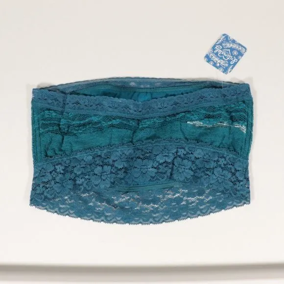 Free People NWT Scalloped Lace Bandeau in Ocean Size Medium - Image 6
