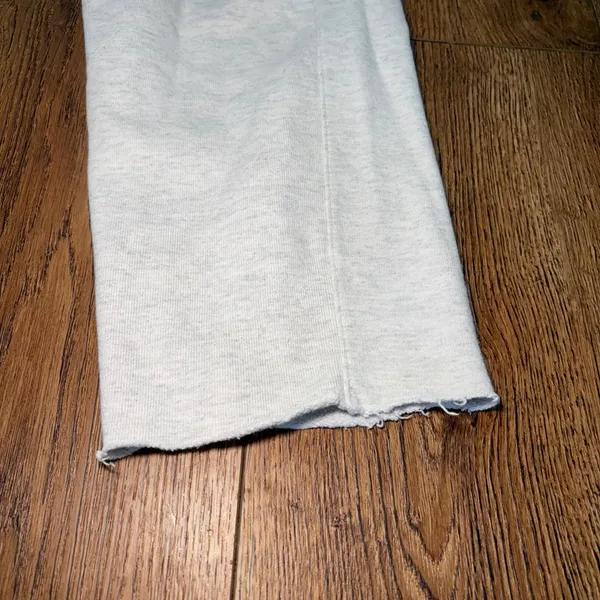 Champion Reverse Weave Gray Heather Sweatpants Raw Hem Womens Small Loungewear - Image 9