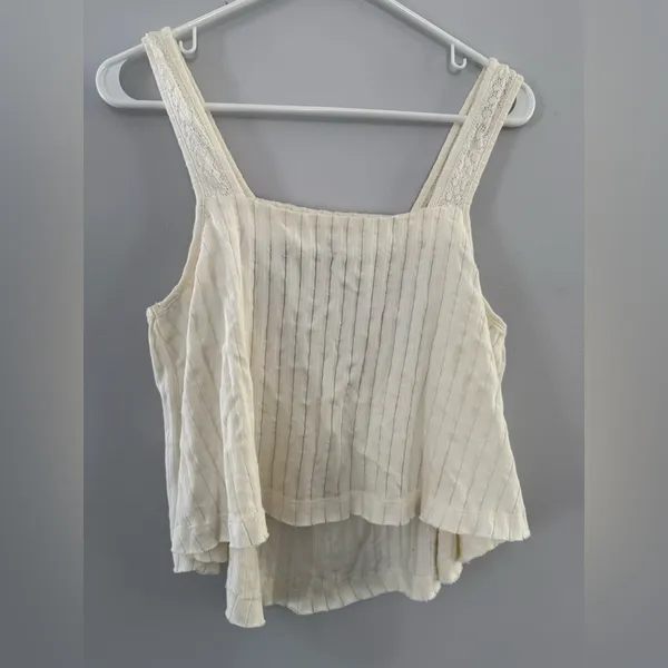 Urban Outfitters Tank Top Loose Boho Hippie Multi Color Pattern Cream Size M - Image 5