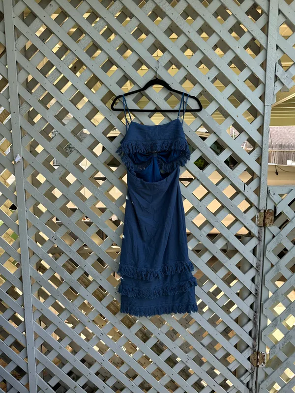 Saylor Sachi Cut Out Fringe Midi Dress - Image 5