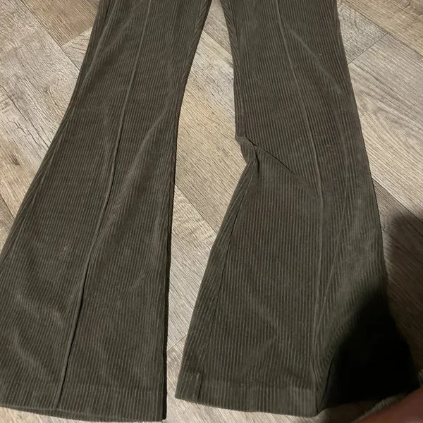Aerie green‎ ribbed wide leg pants size XS - Image 2