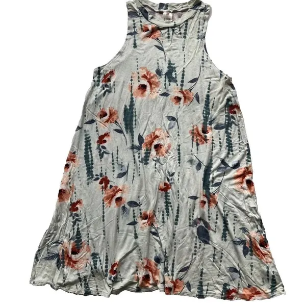 I Joah Women's Floral Mini Swing Sleeveless Dress S Flowy Boho Romantic Feminine - Image 2