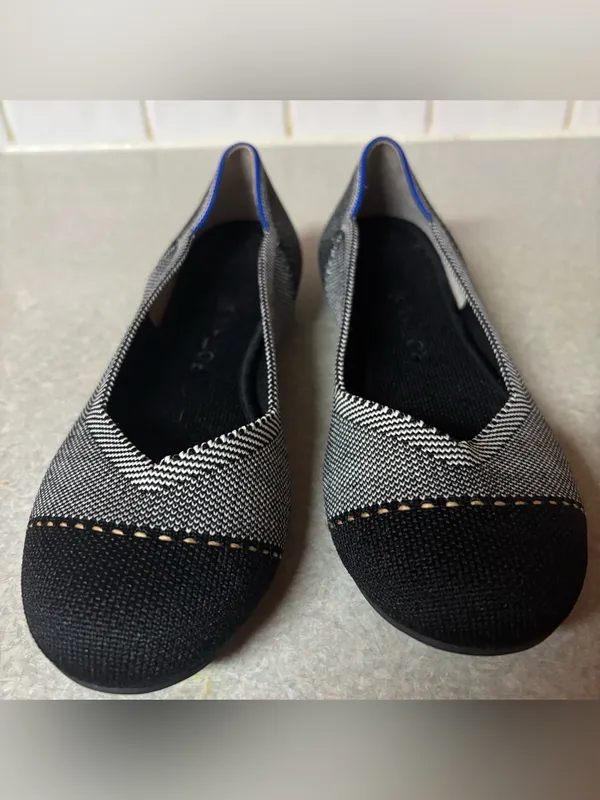 Rothy’s The Flat Gray Mist Captoe Classic Office Minimalist Preppy Ballet Flat 7 - Image 3