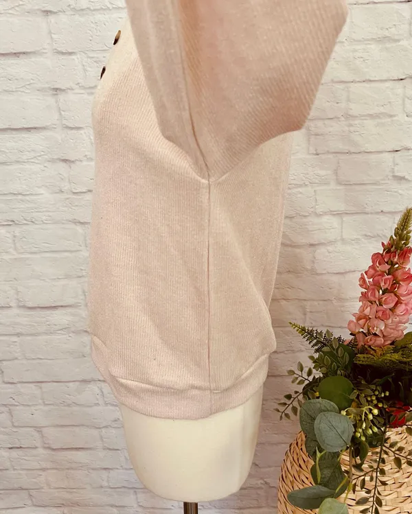 Boutique Beige Knit Pullover - Image 5