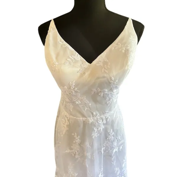 Wear Your Love Lace Wedding Dress Boho Bridal Gown Train NWT Size Large 12 - Image 3