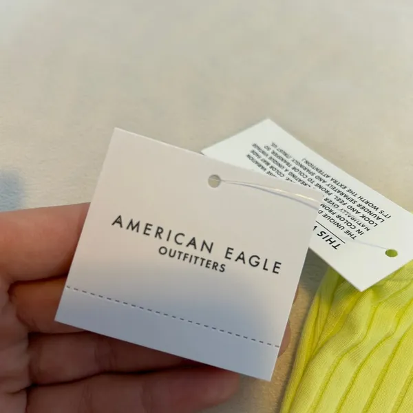 American Eagle Cropped Henley Cami - Image 3