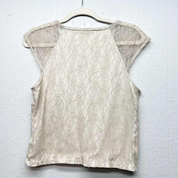 No Boundaries Girls Babydoll Lace Top Womens XS Fairy Grunge Boho Y2K Dainty - Image 7