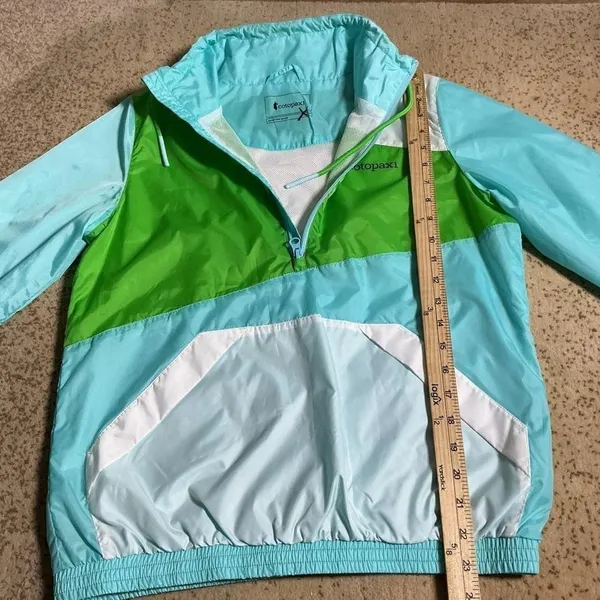 Cotopaxi Gorpcore Teca Half-Zip Windbreaker Jacket Blue Colorblock Womens XS‎ - Image 3