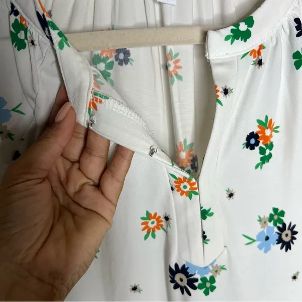 Charter Club Womens Size M‎ Floral Print Long Sleeve Stretch Liquid Knit - Image 4
