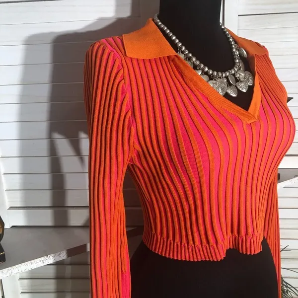 PrettyLittleThing Crop Top ribbed knit cocktail Y2K rave punk Alt layering fairy - Image 5