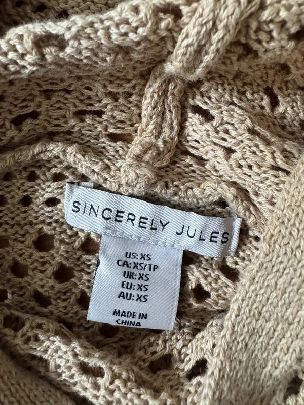 Urban Outfitters tan crochet cover up - Image 3