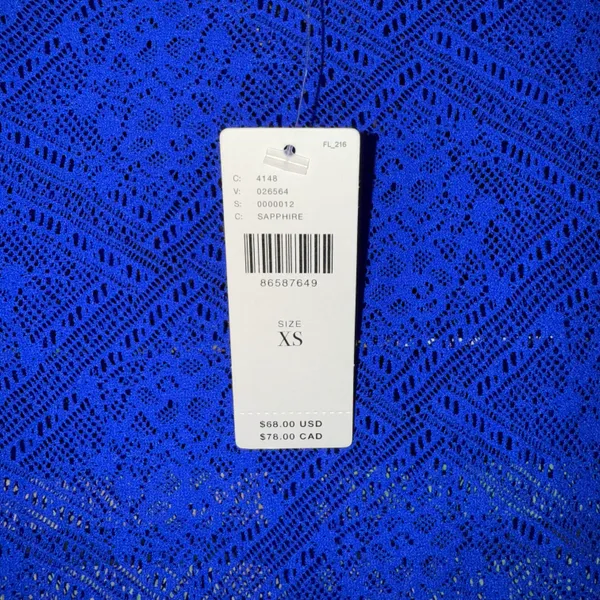NWT $68 By Sapphire Pullover Sheer Lace Turtleneck XS - Image 7