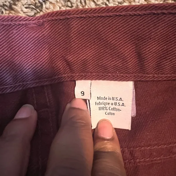 Calvin Klein Jeans Maroon Low‎ Rider High Rise Womens Size 9 Made In USA - Image 4