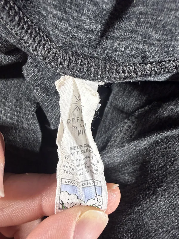 OFFLINE by Aerie The Hugger Leggings Womens Medium Gray High Rise Pocket - Image 13