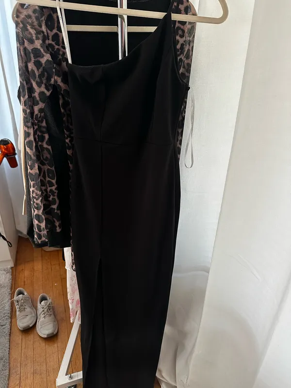 Lulus Long Black Dress - Image 2