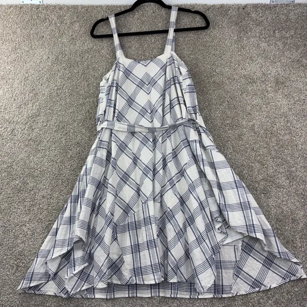 Holding‎ Horses Anthropologie Plaid Handkerchief Hem Dress XS/S Prairie Romantic - Image 8