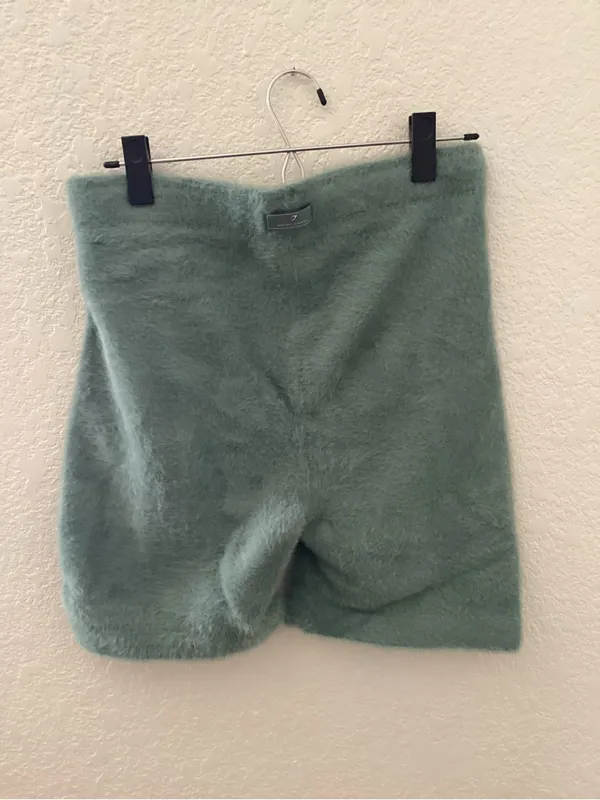 Gymshark x Whitney Eyelash knit shorts Sage green - Image 3