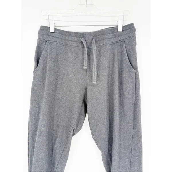 PACT Organic Cotton Cinched Tapered Leg Joggers Women's‎ M Gray Athleisure - Image 4