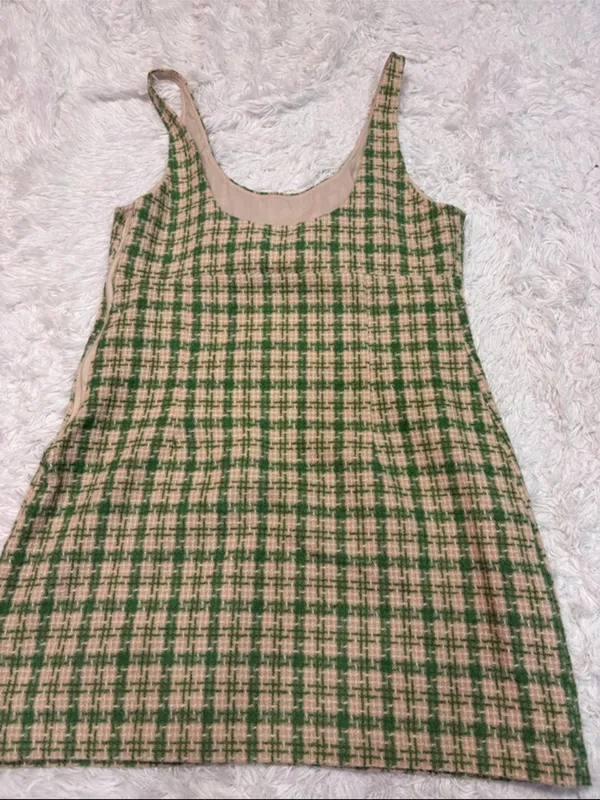 Urban outfitters Green and Cream Plaid Sleeveless Dress - Image 2
