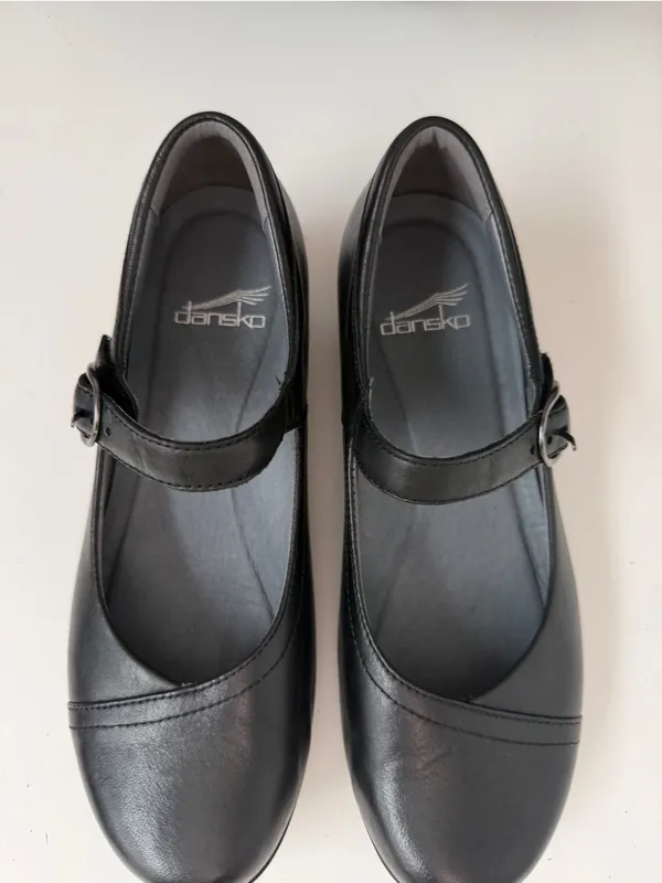 Dansko Fawna Mary Jane Leather Arch Support Comfort Travel Classic Work Black - Image 7