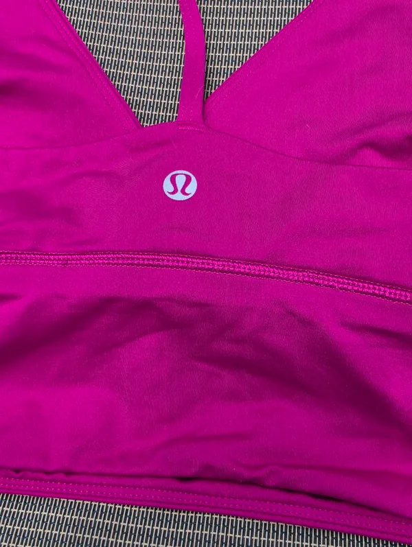 Lululemon Twist Bra Long Line Raspberry M/L - Image 6