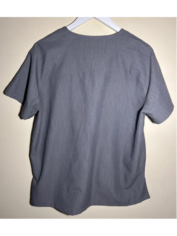 FIGS Technical Collection Scrub Top Size M Grey - Image 3
