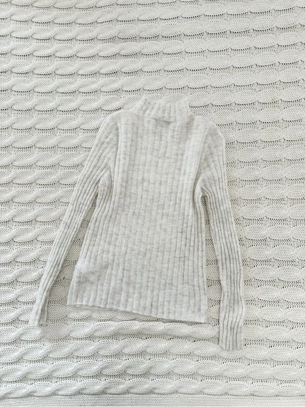 Madewell Alpaca- blend Ribbed Mock Neck Sweater - Image 3