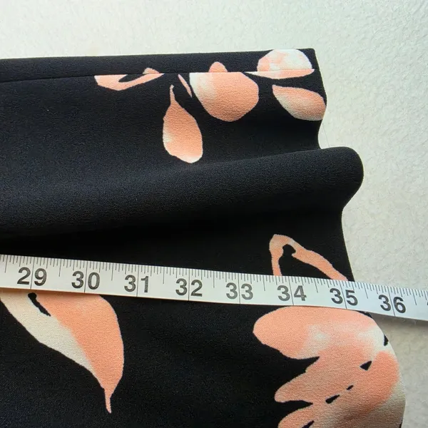 Lauren Ralph Lauren‎ Black Pink Floral Pleated Back Sleeveless Shift Dress 6 - Image 9