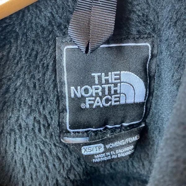 North Face Black Zip Cozy Fuzzy Fleece Long Sleeve Sport Jacket XS - Image 5