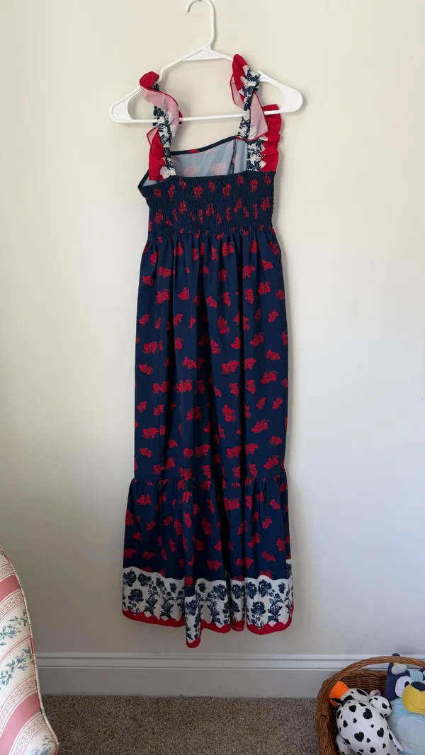 Red and blue dress Size XS - Image 2