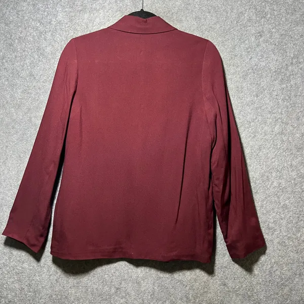 Forever 21‎ Blazer Jacket Wine Burgundy Single Button Small - Image 7