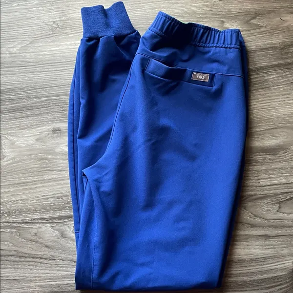 Figs Blue Joggers with Neon Yellow Accents women’s. Size Small Style# M21SW2053 - Image 4