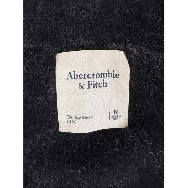 abercrombie‎ black fuzzy sweater medium soft cozy - Image 2