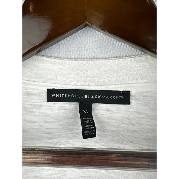 Women’s White House Black Market XL White T-Shirt - Image 4