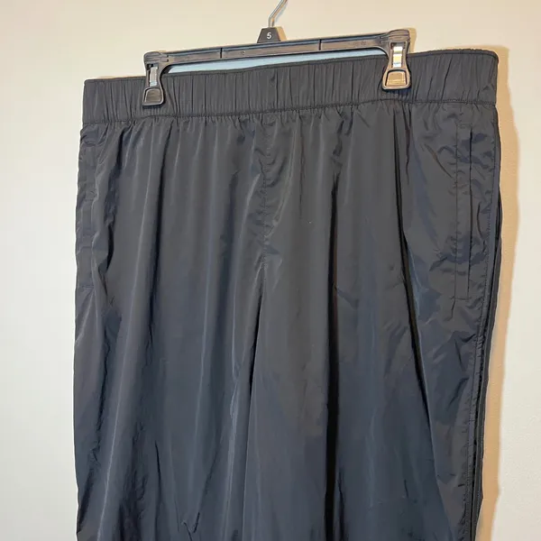 Athleta Women's XL Black Nylon Bungee Hem Track Pants Zipper Pockets - Image 2
