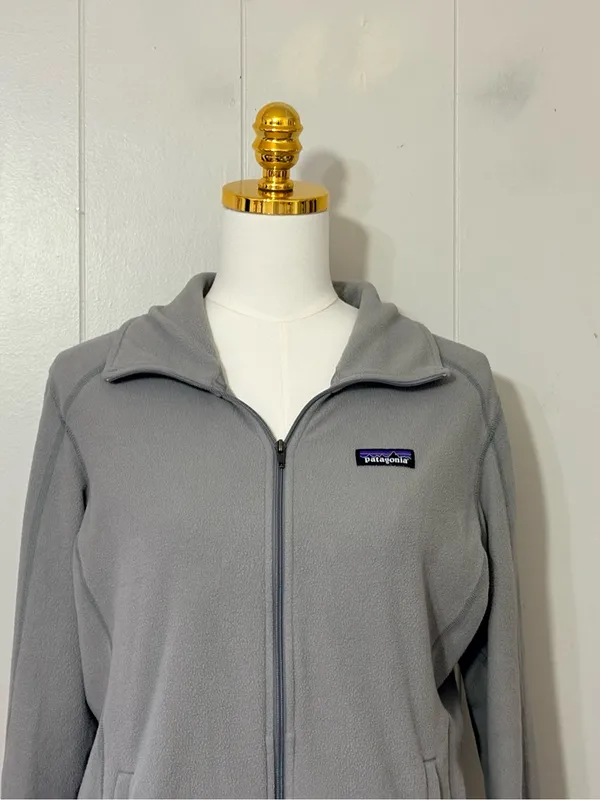 Patagonia Women’s Micro D Full Zip Fleece Jacket Gray Size L SP20 25416 - Image 2