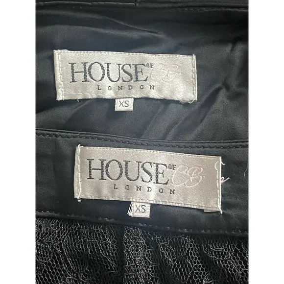House Of CB London SHEER BLACK LACE TUXEDO AND TROUSERS TWO PIECE SET - Image 10