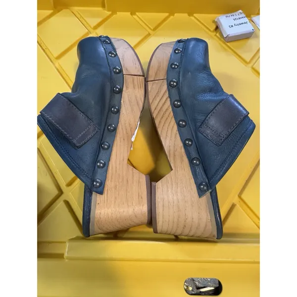 New Free People Culver City Clogs Size 38.5 US 8.5 Blue - Image 7