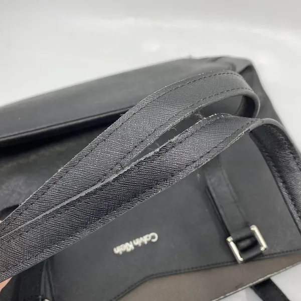 Calvin Klein Black Large Saffiano Leather Tote Bag - Image 4