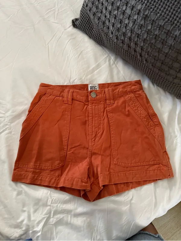 BDG Urban Outfitters Carpenter Shorts Orange Size 26 - Image 2